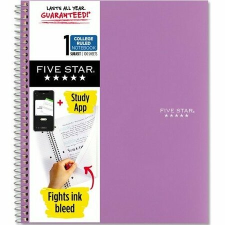 MEAD Notebook, 1 Subject, 100 Shts, College Ruled, Wirebound, PE MEA820002CF1